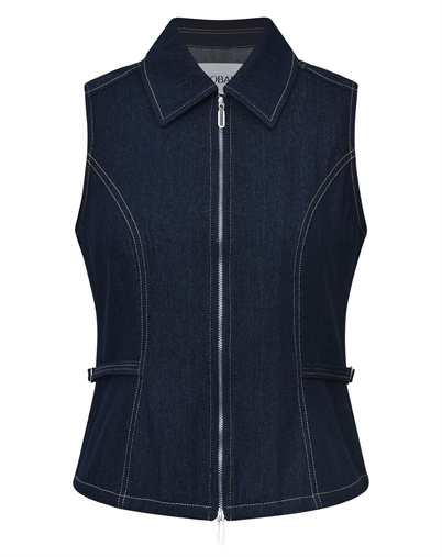 Global F - Falucca Vest - Dark Unwashed Denim